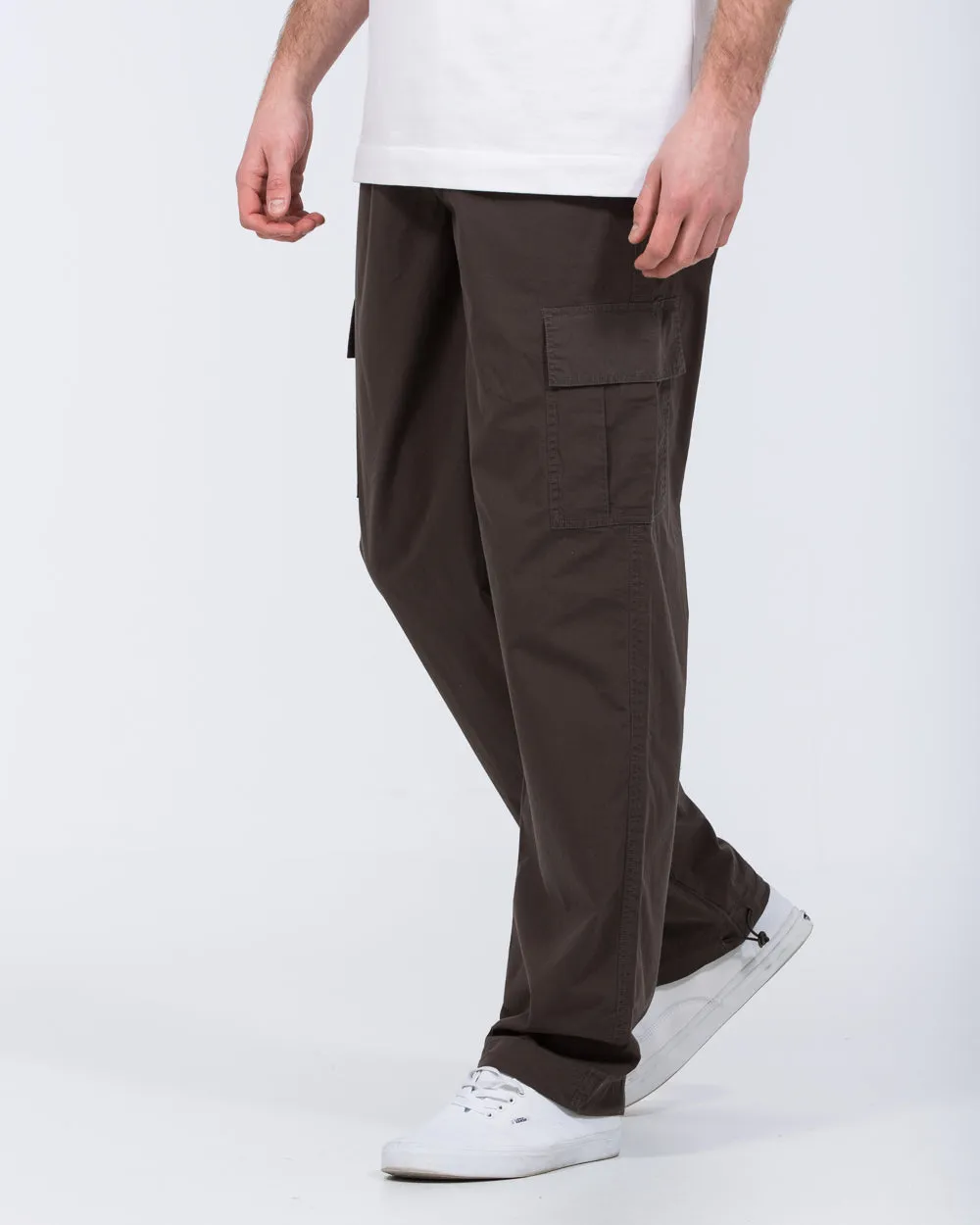 2t Reuben Tall Lightweight Oversized Cargo Trousers (charcoal)