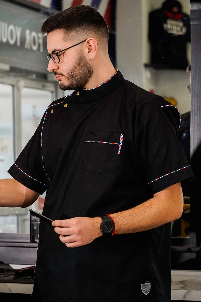 3rd Gen Barber Collection Gilles Barber Pole Trim Jacket (Black or White)