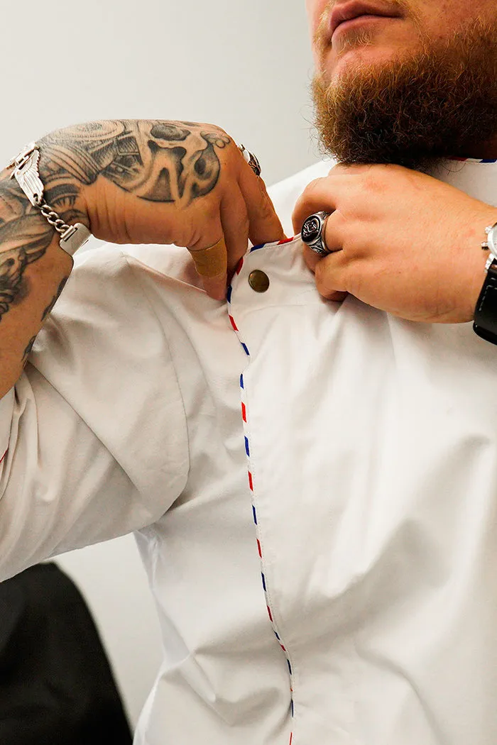3rd Gen Barber Collection Gilles Barber Pole Trim Jacket (Black or White)