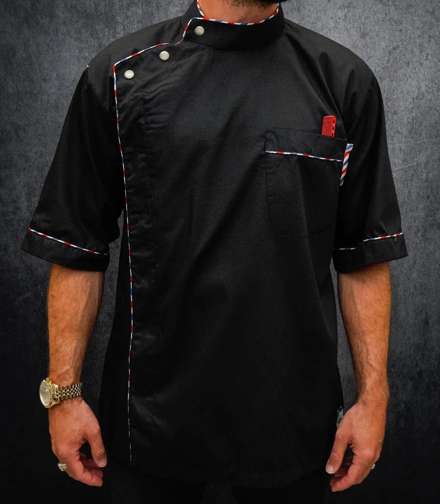 3rd Gen Barber Collection Gilles Barber Pole Trim Jacket (Black or White)