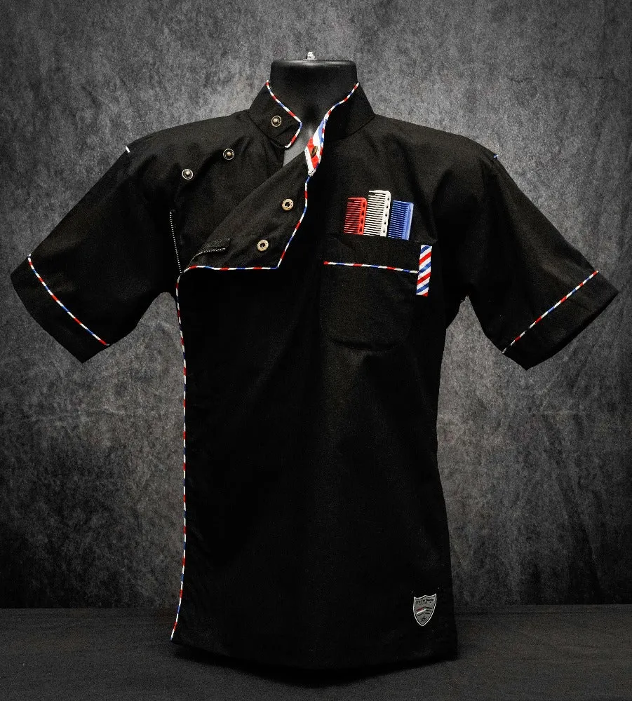 3rd Gen Barber Collection Gilles Barber Pole Trim Jacket (Black or White)