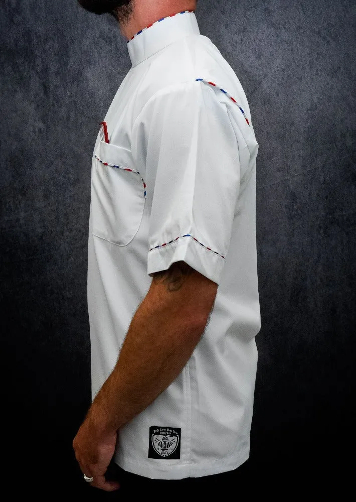 3rd Gen Barber Collection Gilles Barber Pole Trim Jacket (Black or White)