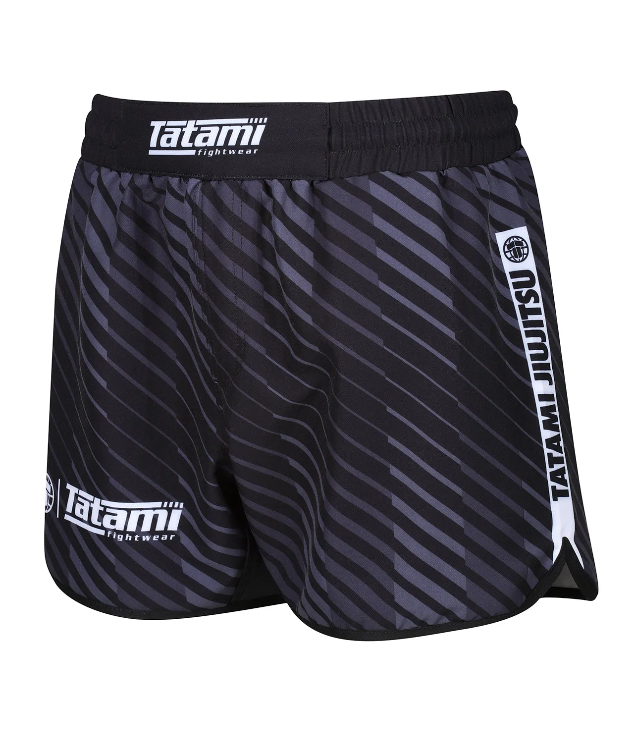 Abstract High Cut Shorts - Black & Grey