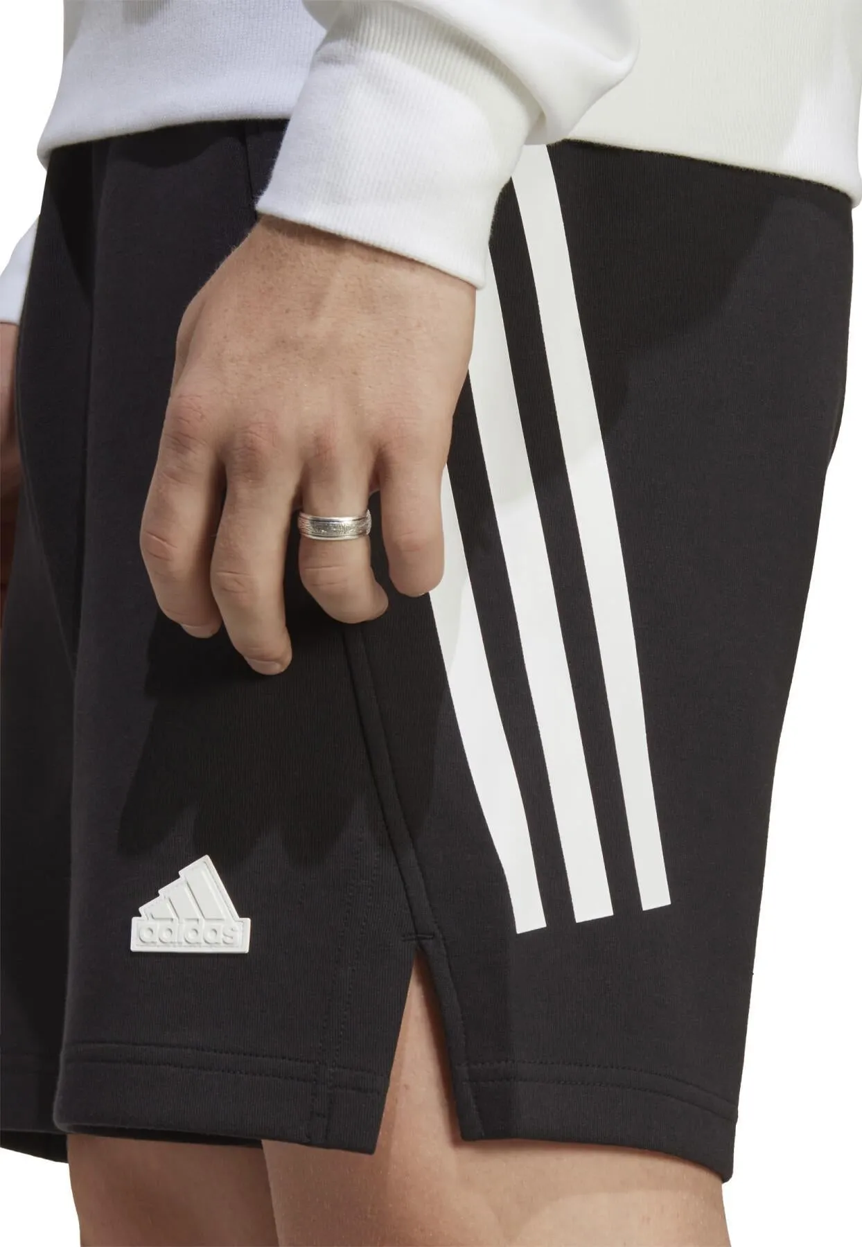 adidas Future Icons 3 Stripes Mens Shorts - Black