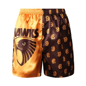 AFL Hawthorn Hawks Mens Satin Boxers