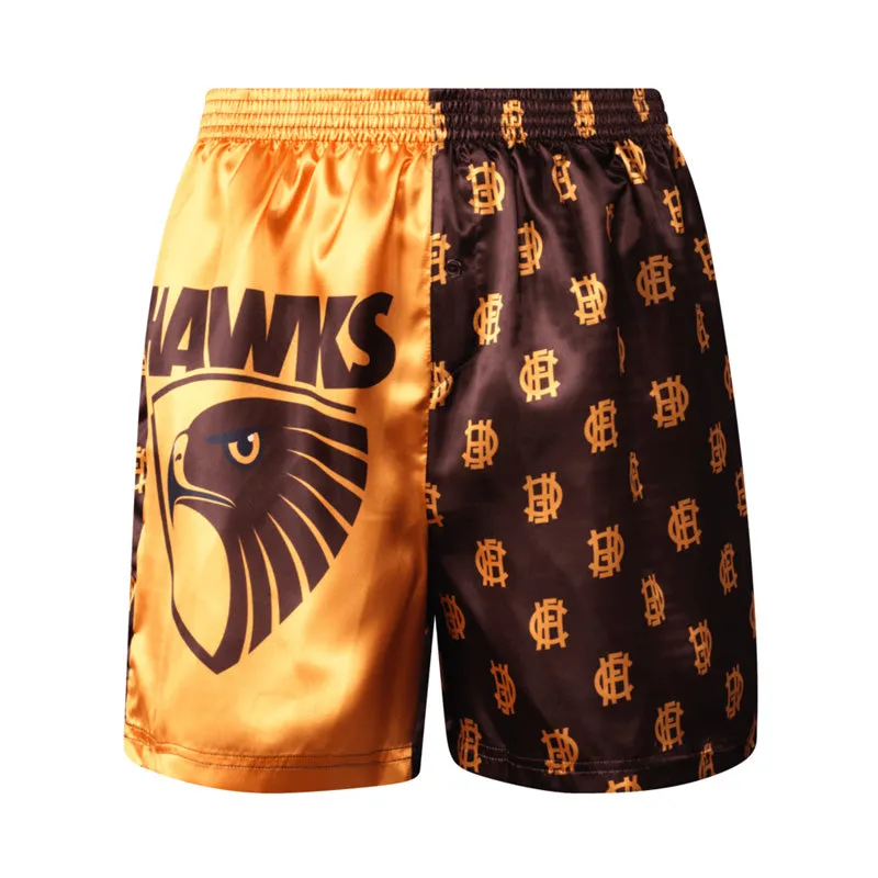 AFL Hawthorn Hawks Mens Satin Boxers