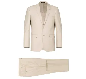 Alessandro Vitello by Renoir Beige 2-Piece Classic Fit Single Breasted Notch Lapel Suit 201-3