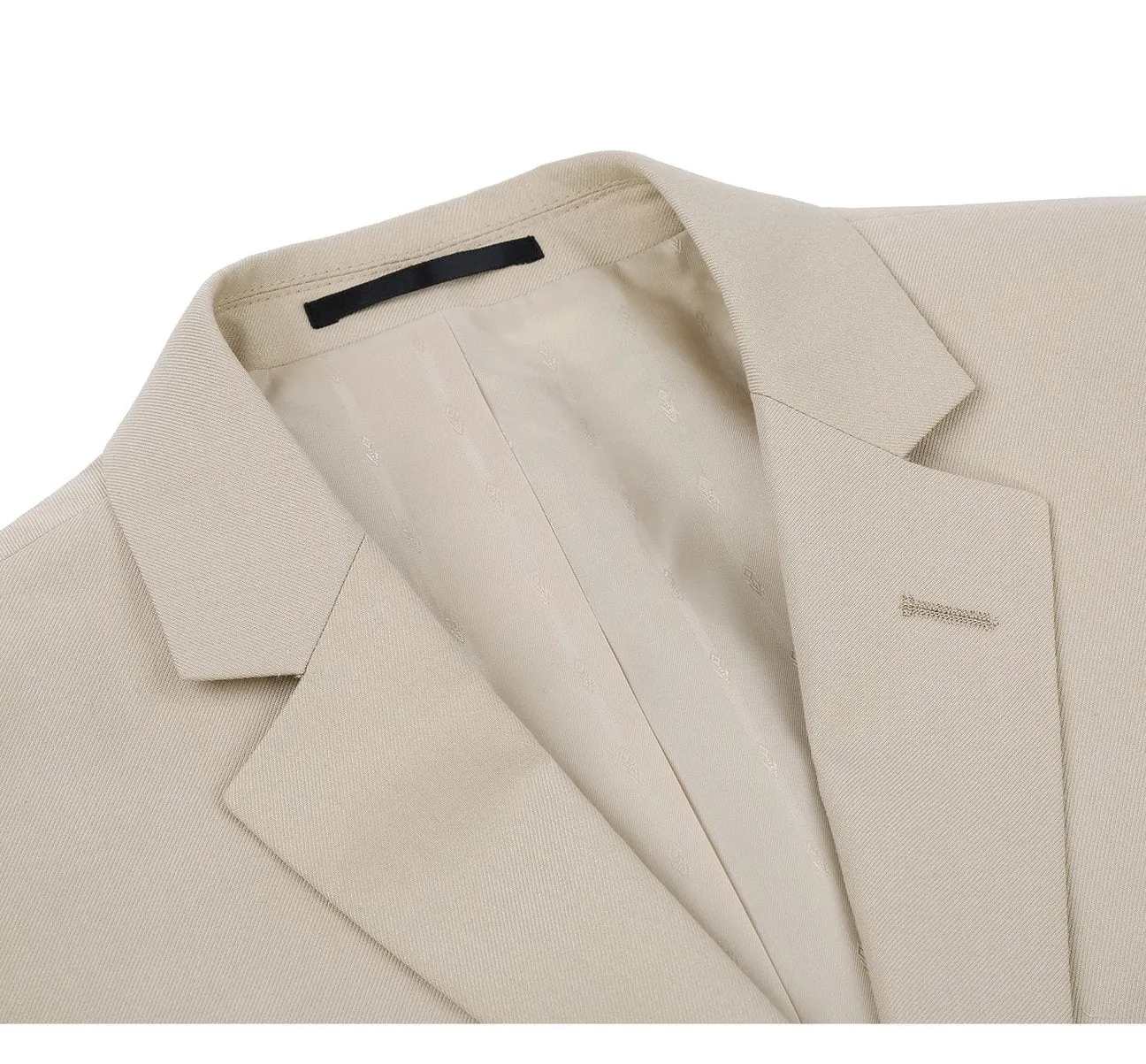 Alessandro Vitello by Renoir Beige 2-Piece Slim Fit Single Breasted Notch Lapel Suit 201-3