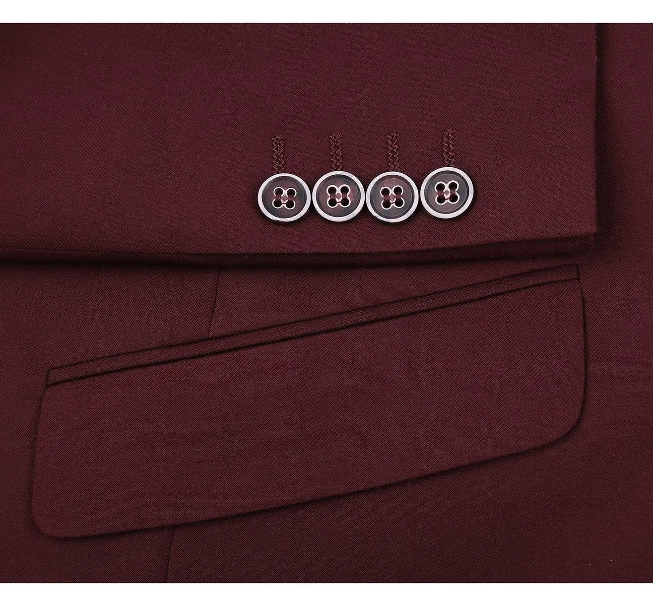 Alessandro Vitello by Renoir Burgundy 2-Piece Classic Fit Single Breasted Notch Lapel Suit 201-8