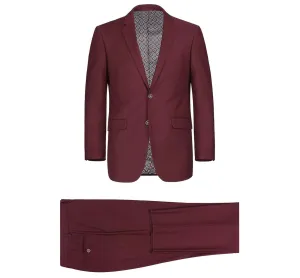 Alessandro Vitello by Renoir Burgundy 2-Piece Classic Fit Single Breasted Notch Lapel Suit 201-8