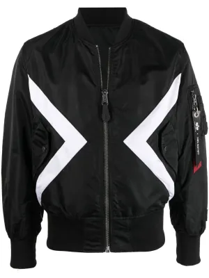 Alpha Industries contrasting-panel detail bomber jacket