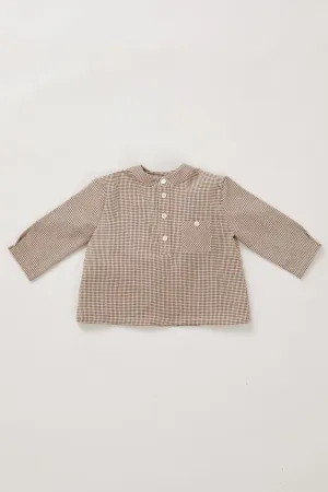 Apple Shirt -  Brown Check