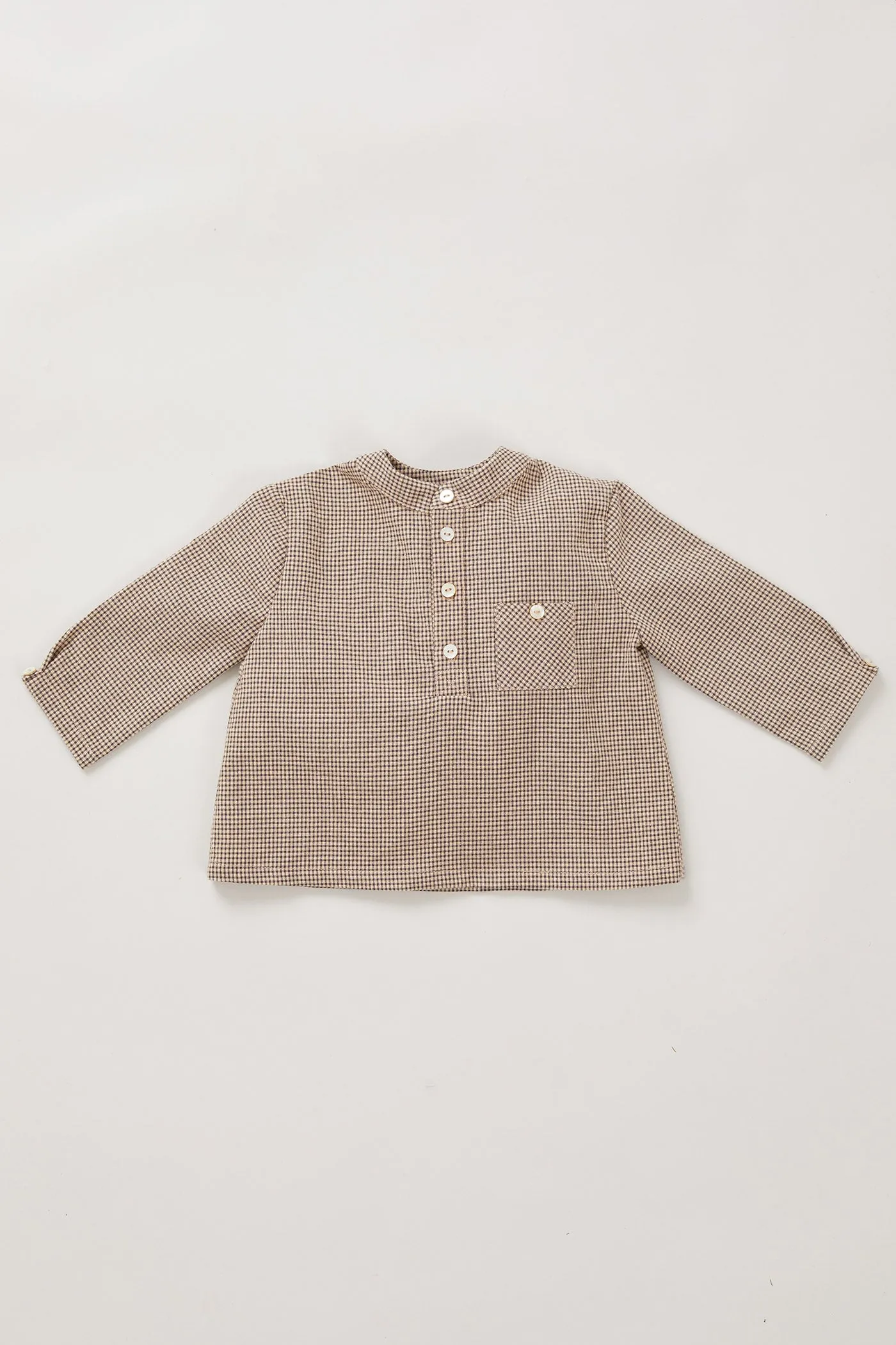 Apple Shirt -  Brown Check