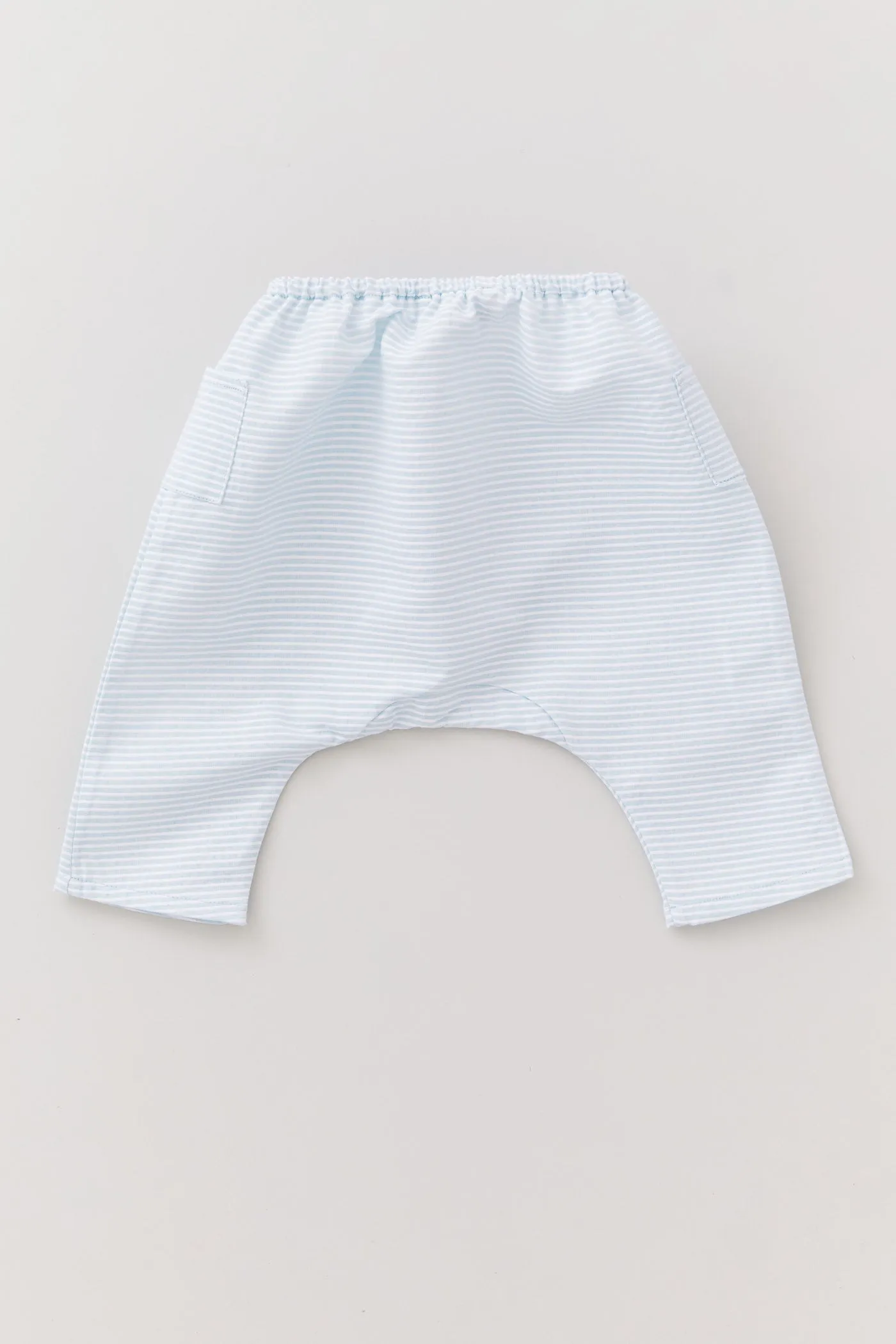 Apple Trousers Blue White Stripes Clouds