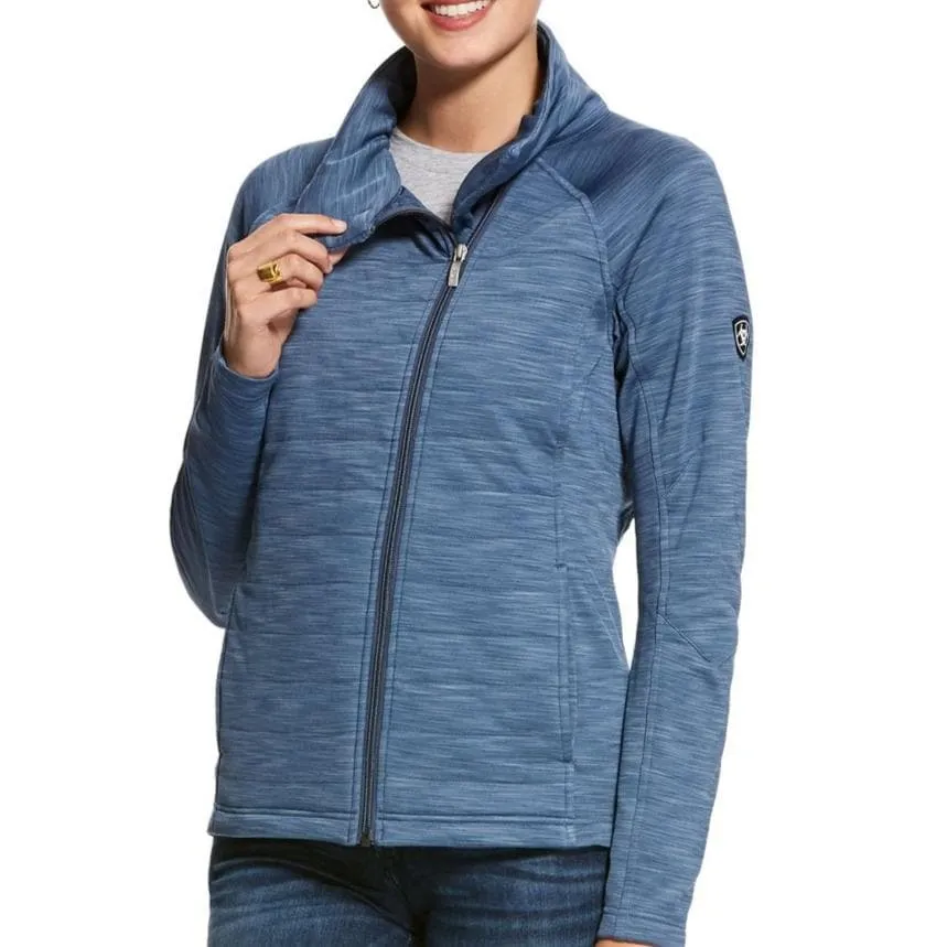 Ariat Womens Vanquish Full Zip Top- BLUE