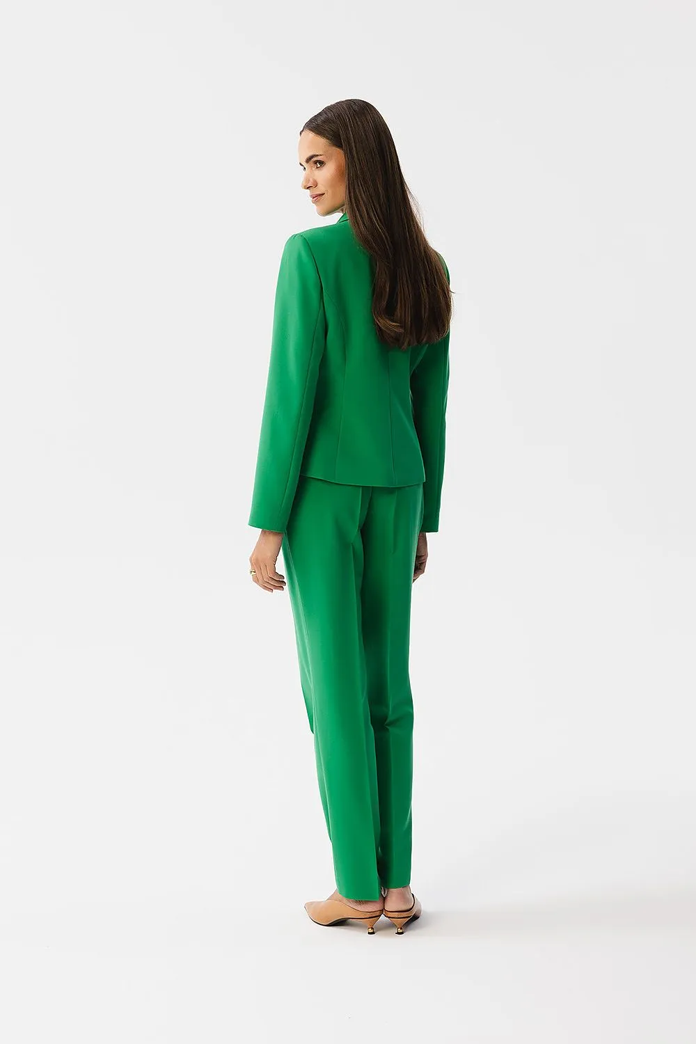 Asymmetrical Blazer with Single Button