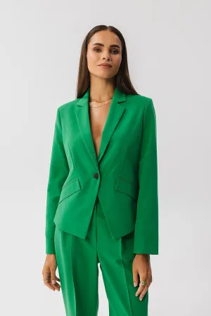 Asymmetrical Blazer with Single Button