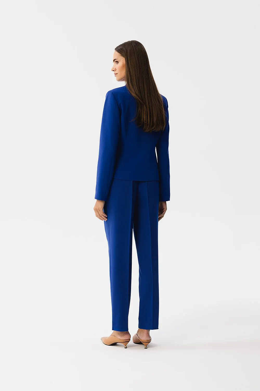Asymmetrical Blazer with Single Button