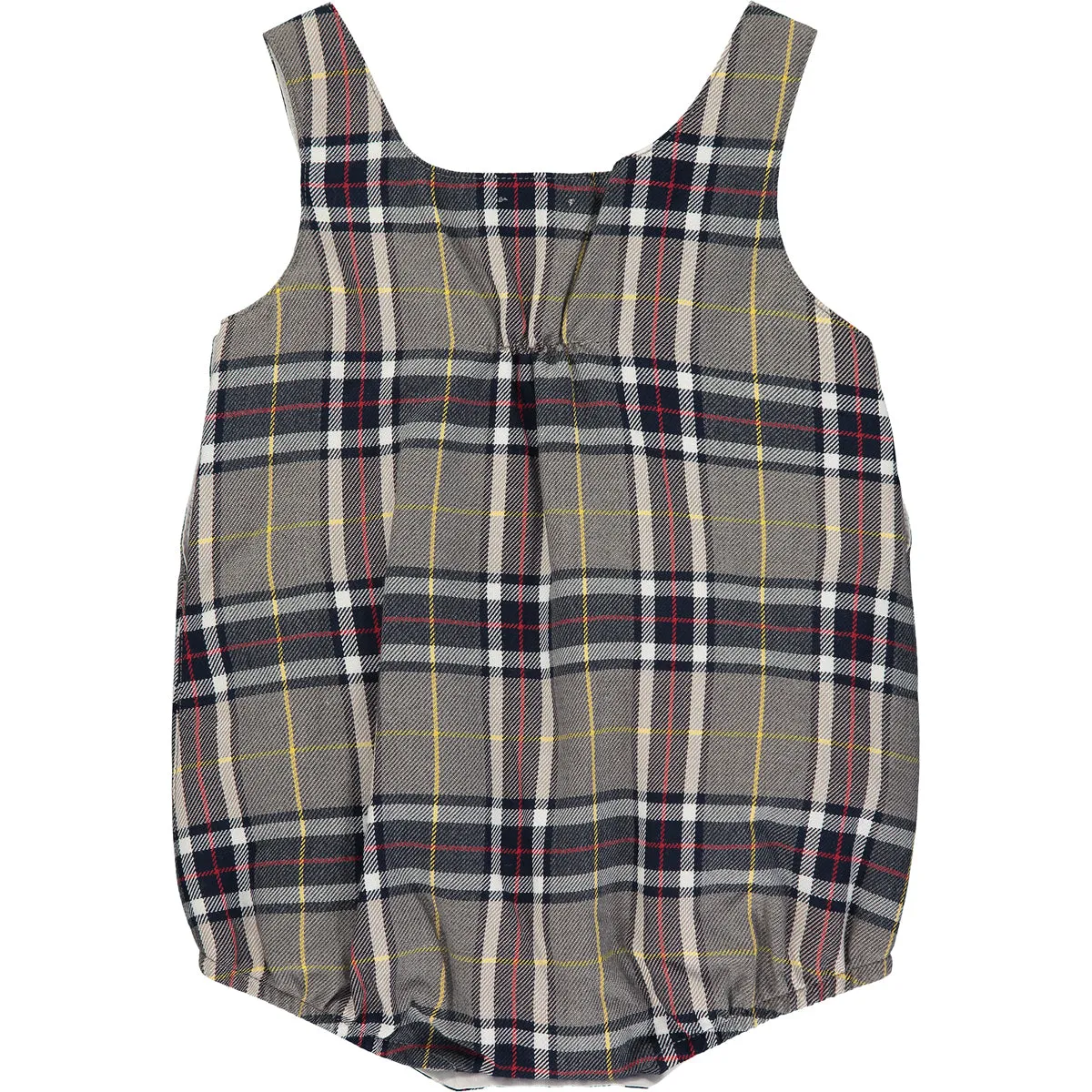 Baby Boy Grey & Blue Tartan Outfit Set