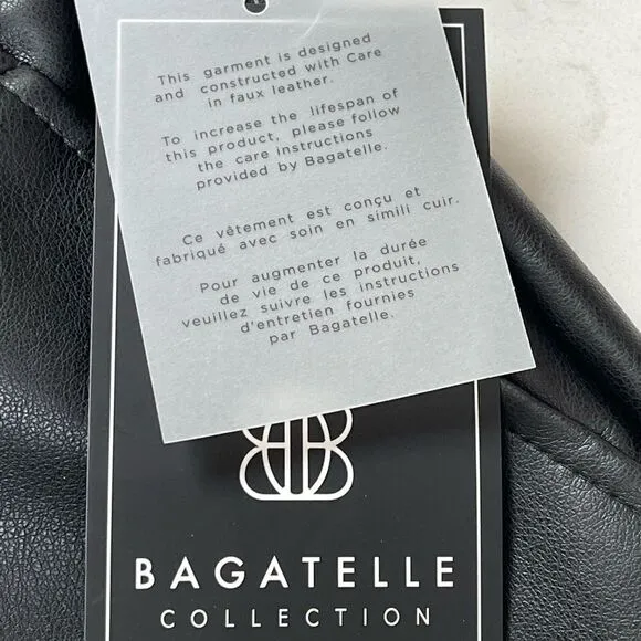 Bagatelle faux leather shorts black Sz M