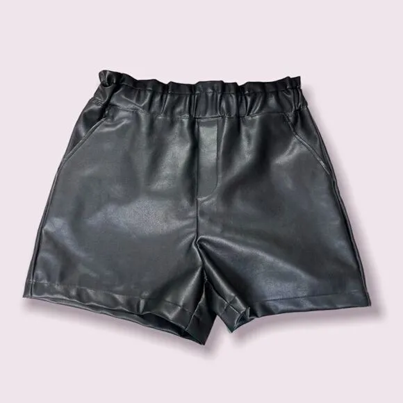 Bagatelle faux leather shorts black Sz M