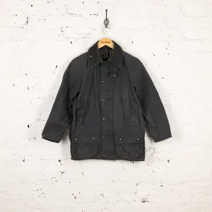 Barbour Beaufort Wax Jacket Coat - Blue - XS