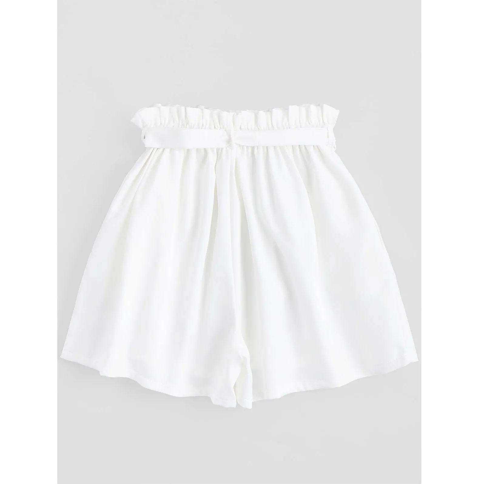 Belted Loose Elastic Waist Shorts