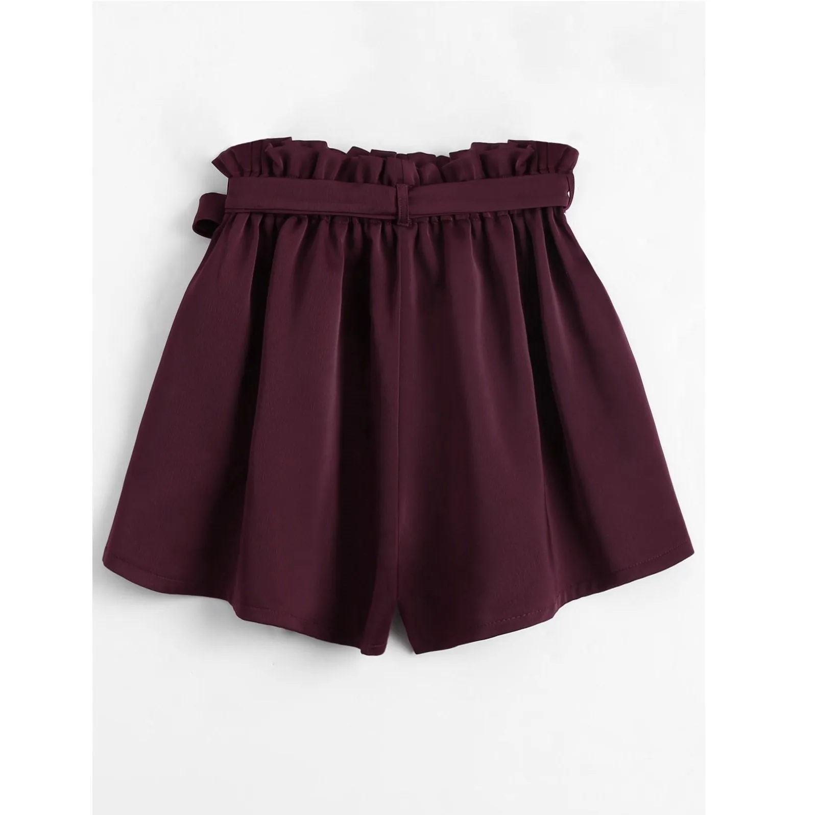Belted Loose Elastic Waist Shorts
