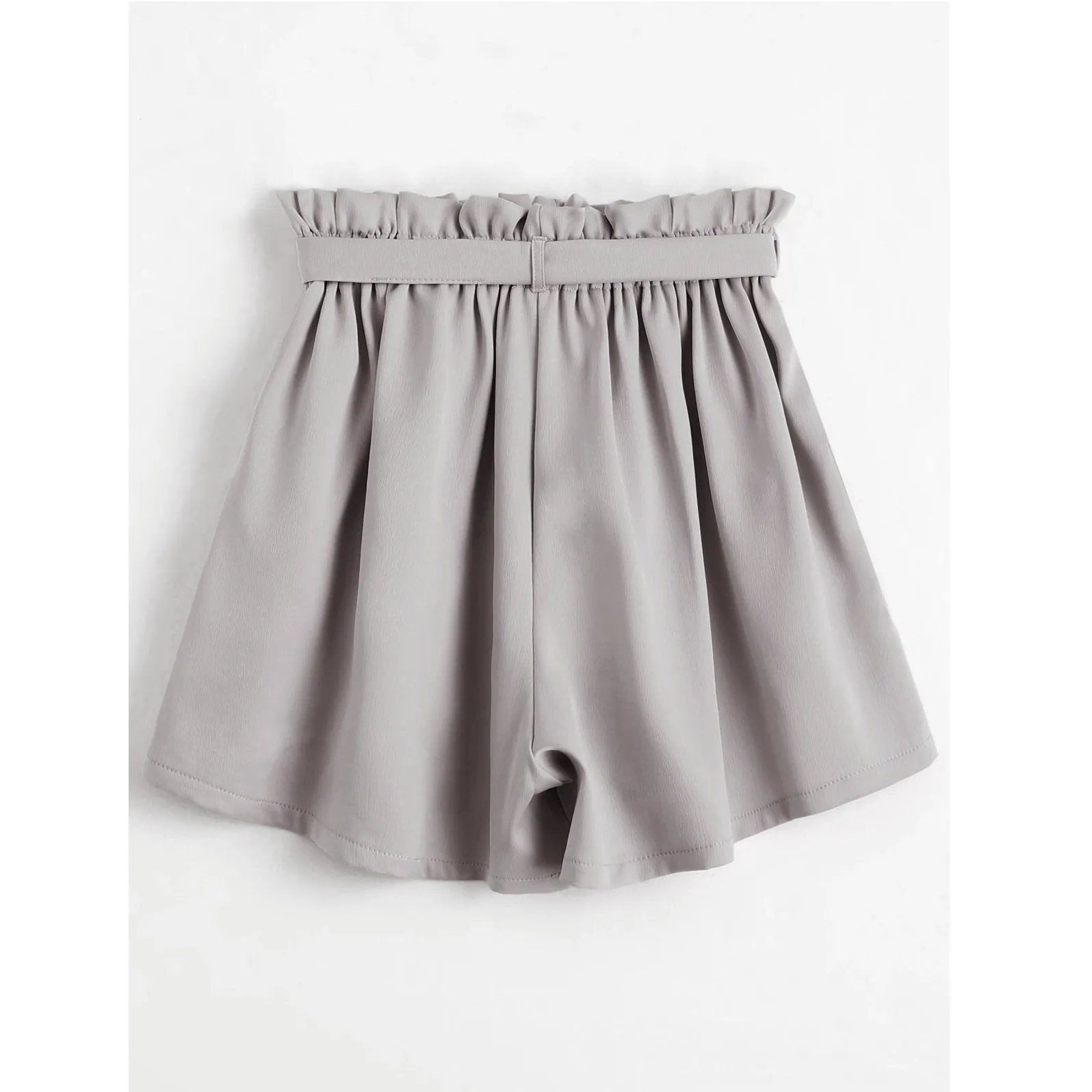 Belted Loose Elastic Waist Shorts