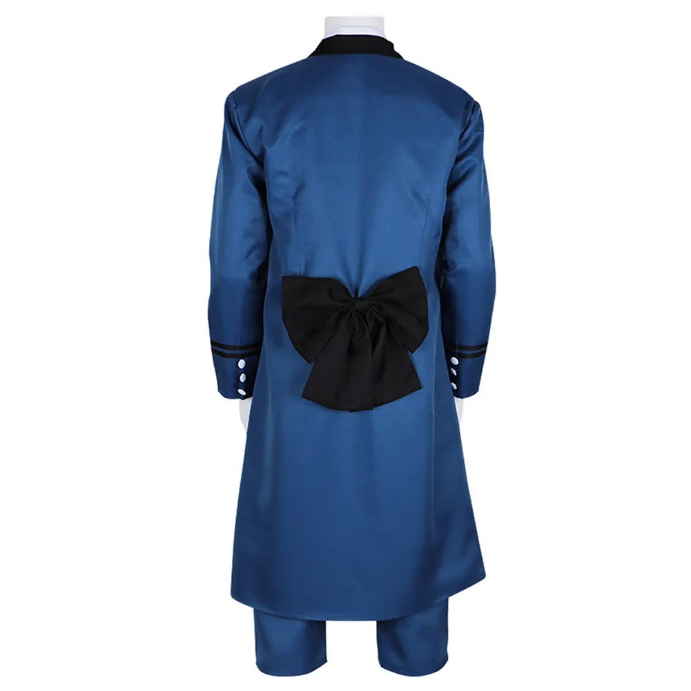 Black Butler Ciel Phantomhive Anime Character Blue Suit Cosplay Costume Outfits