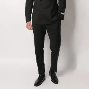 Black Men's Italian Dinner Trouser with Side Adjusters