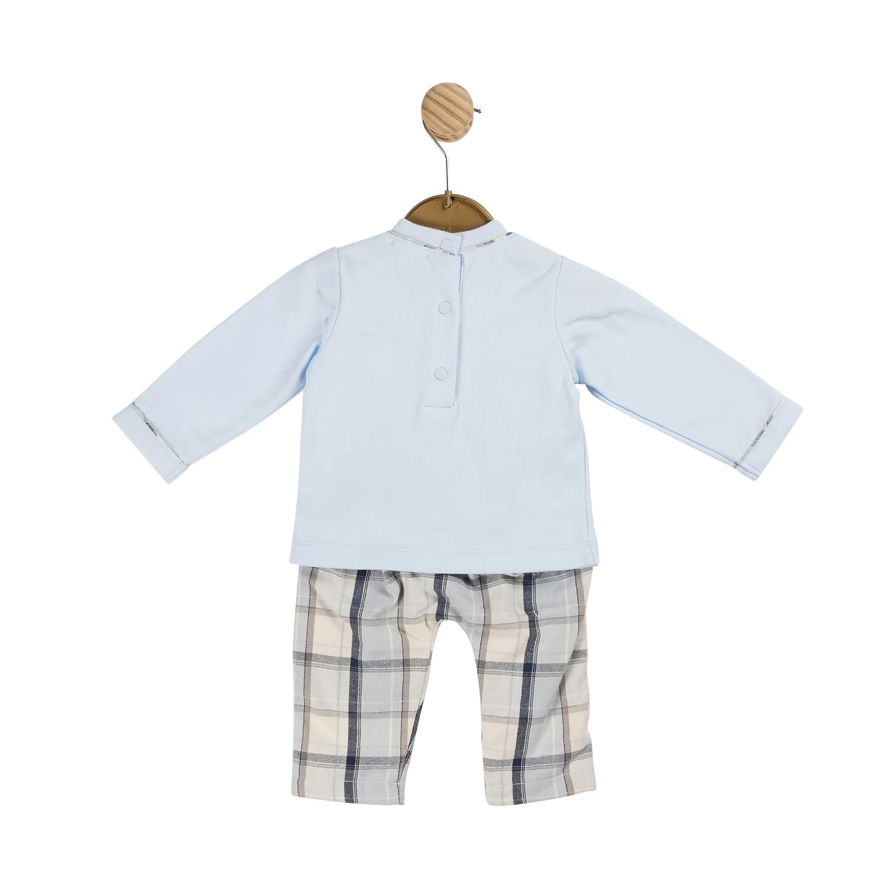 Blue and Ivory Check Top and Trouser