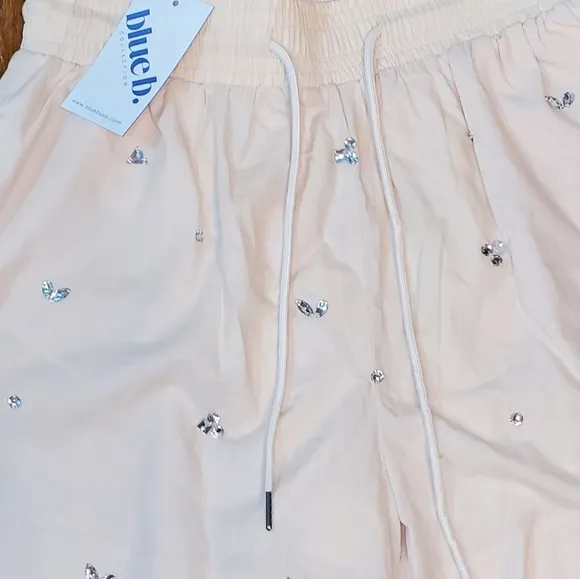 Blue B. Shorts With Rhinestones