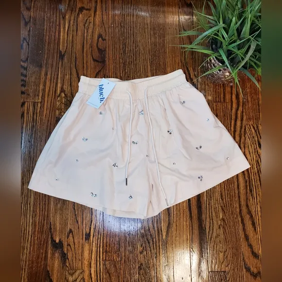 Blue B. Shorts With Rhinestones