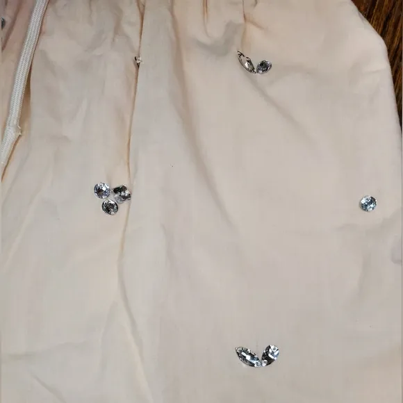 Blue B. Shorts With Rhinestones