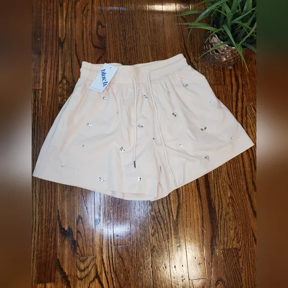 Blue B. Shorts With Rhinestones