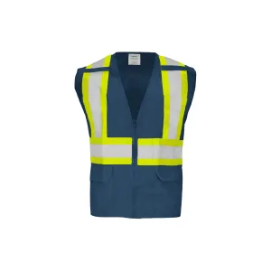 Blue Mesh Safety Vest (6 Pockets)