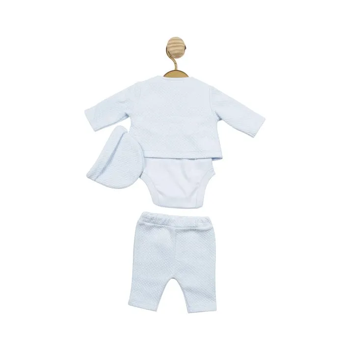 Blue Waffle Tiny Baby - Four Piece Set