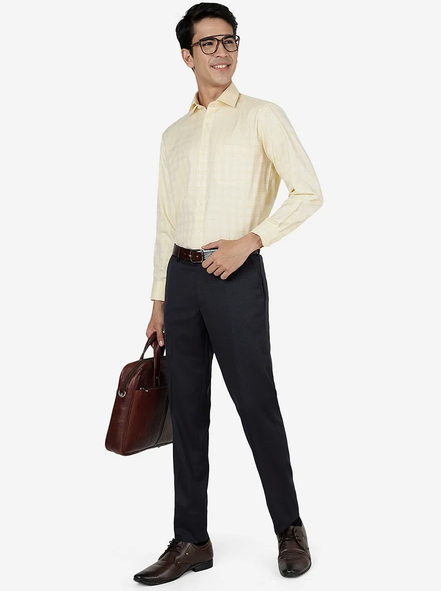 Brown Solid Slim Fit Formal Trouser | JB Studio