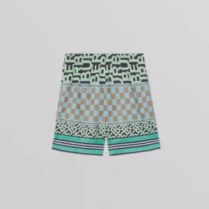 Burberry Boy Montage Print Mesh Shorts