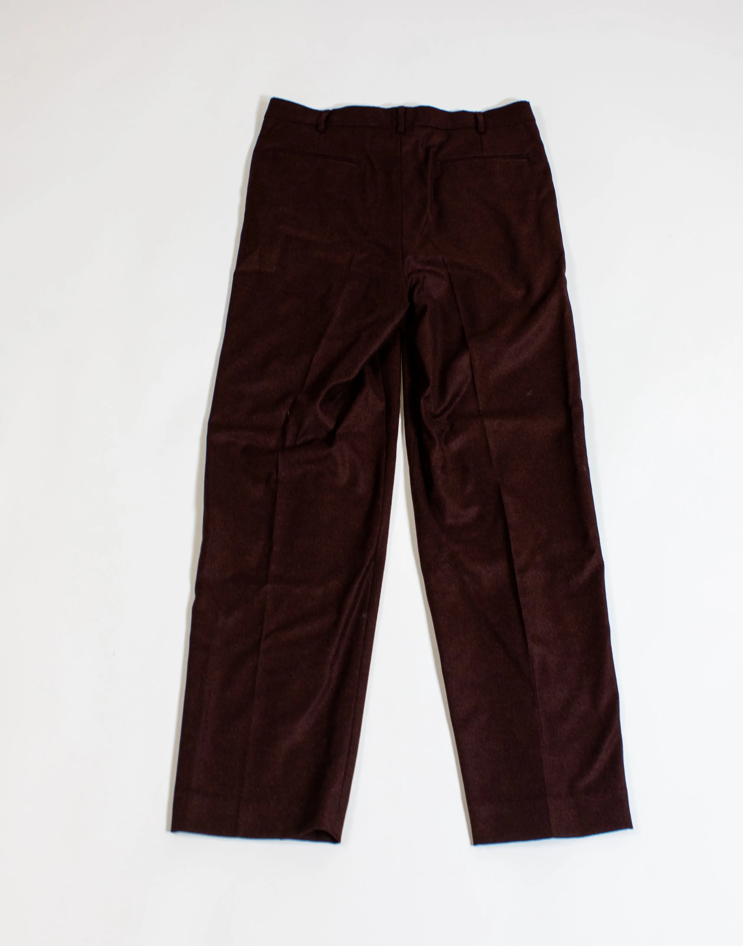 Burgundy Cashmere Wool Trousers