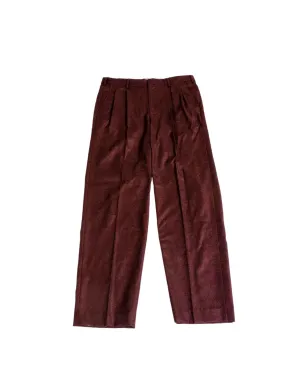 Burgundy Cashmere Wool Trousers