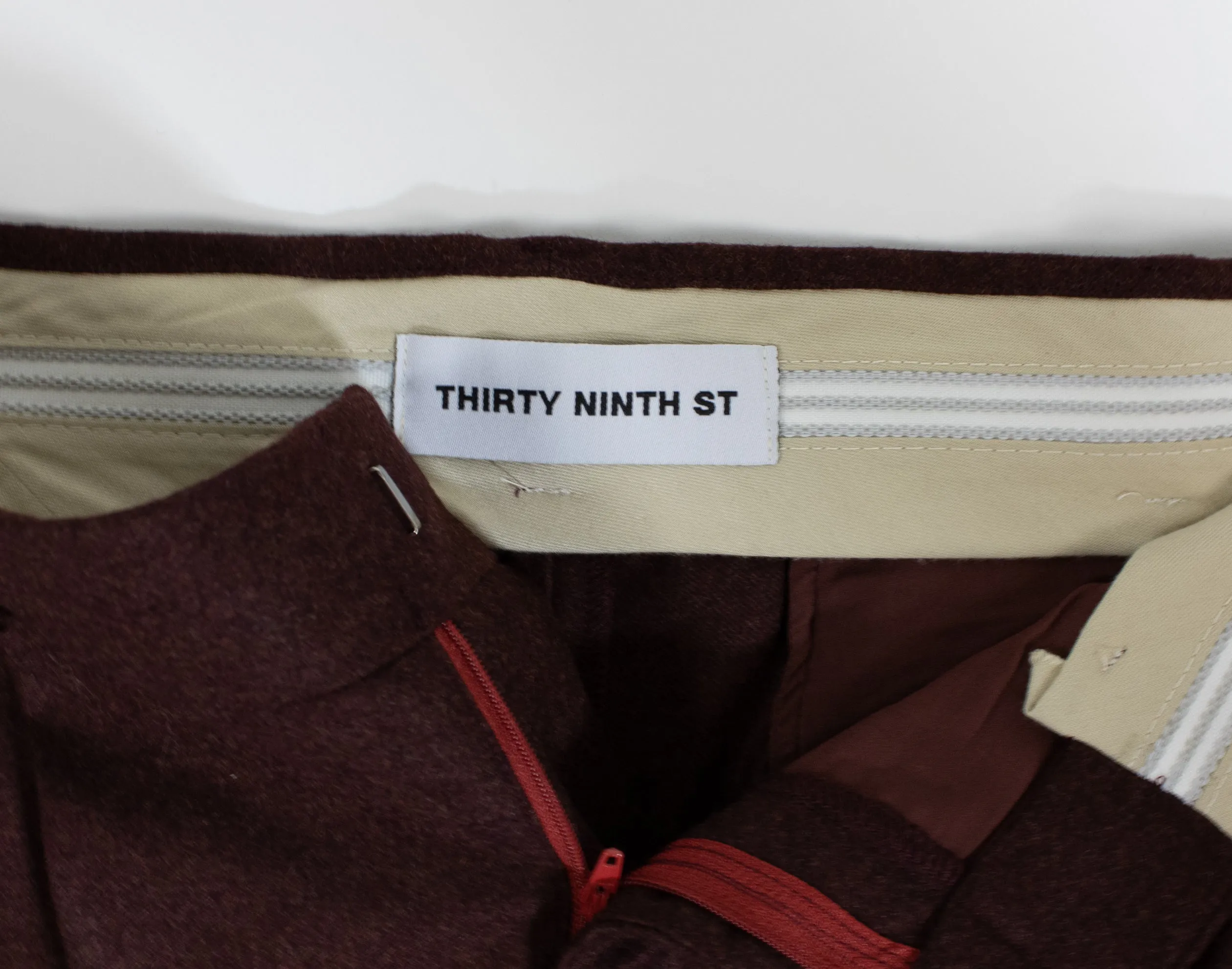 Burgundy Cashmere Wool Trousers