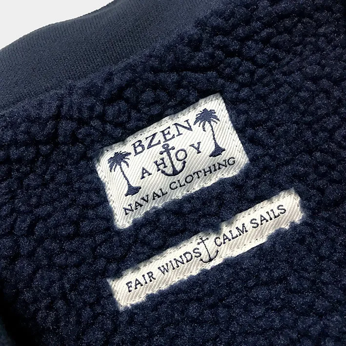 BZEN AHOY - M.3248-SCULLY REGULAR FIT SHERPA LINED KNIT VEST-E0 NAVY