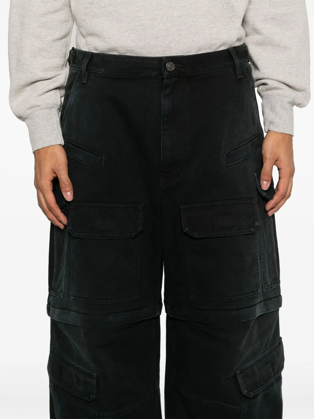 Cargo denim jeans