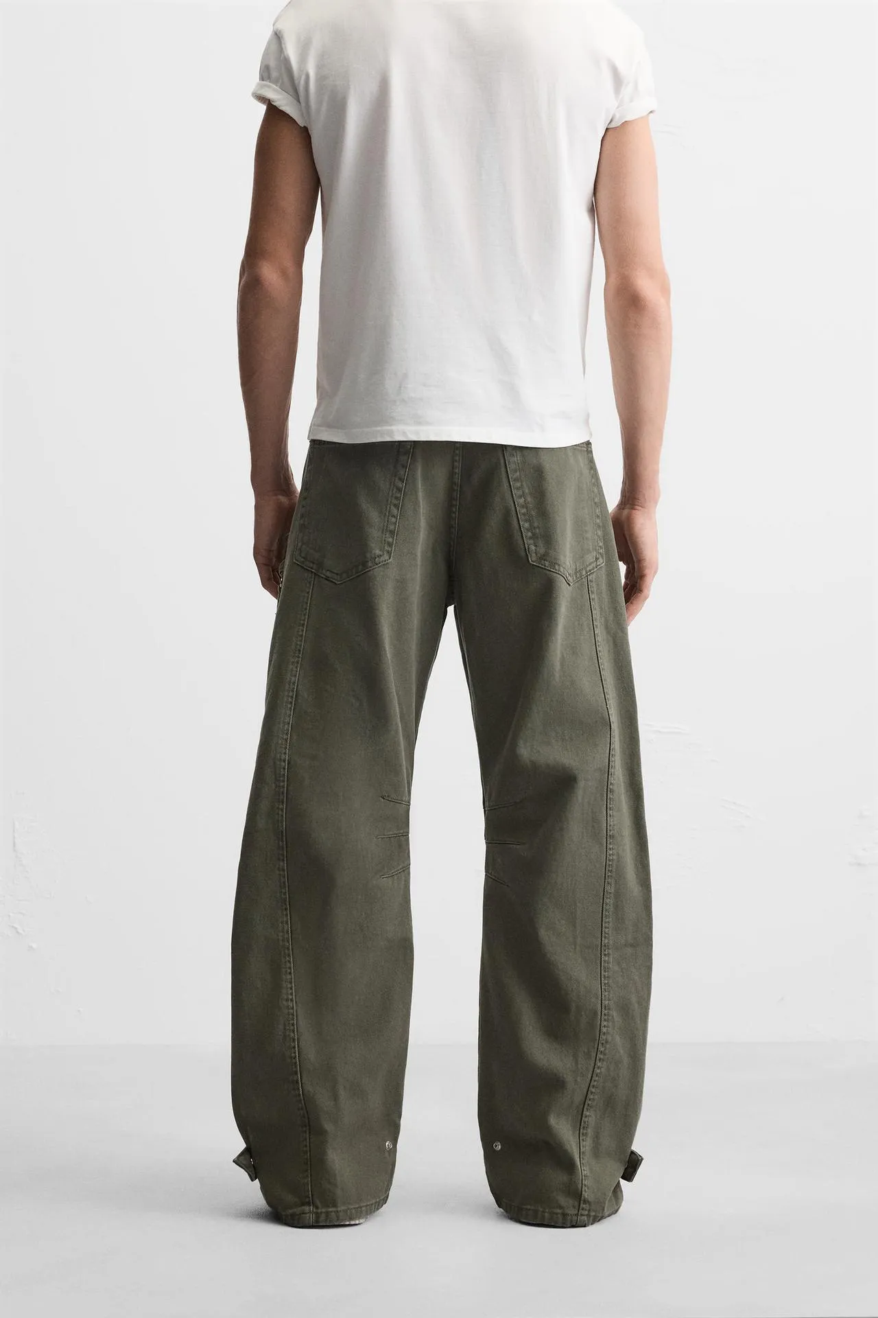 CARGO POCKET DENIM TROUSERS