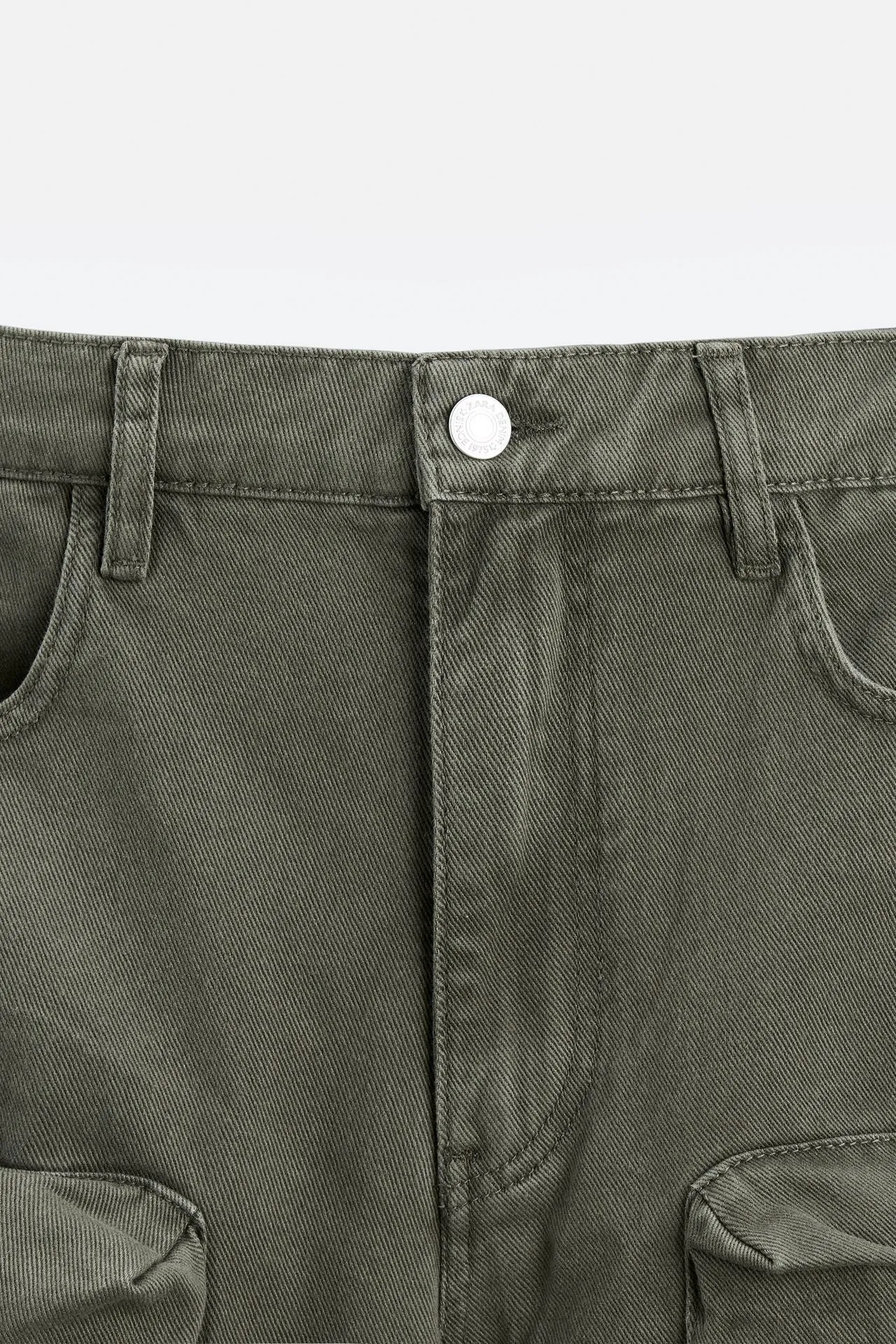 CARGO POCKET DENIM TROUSERS