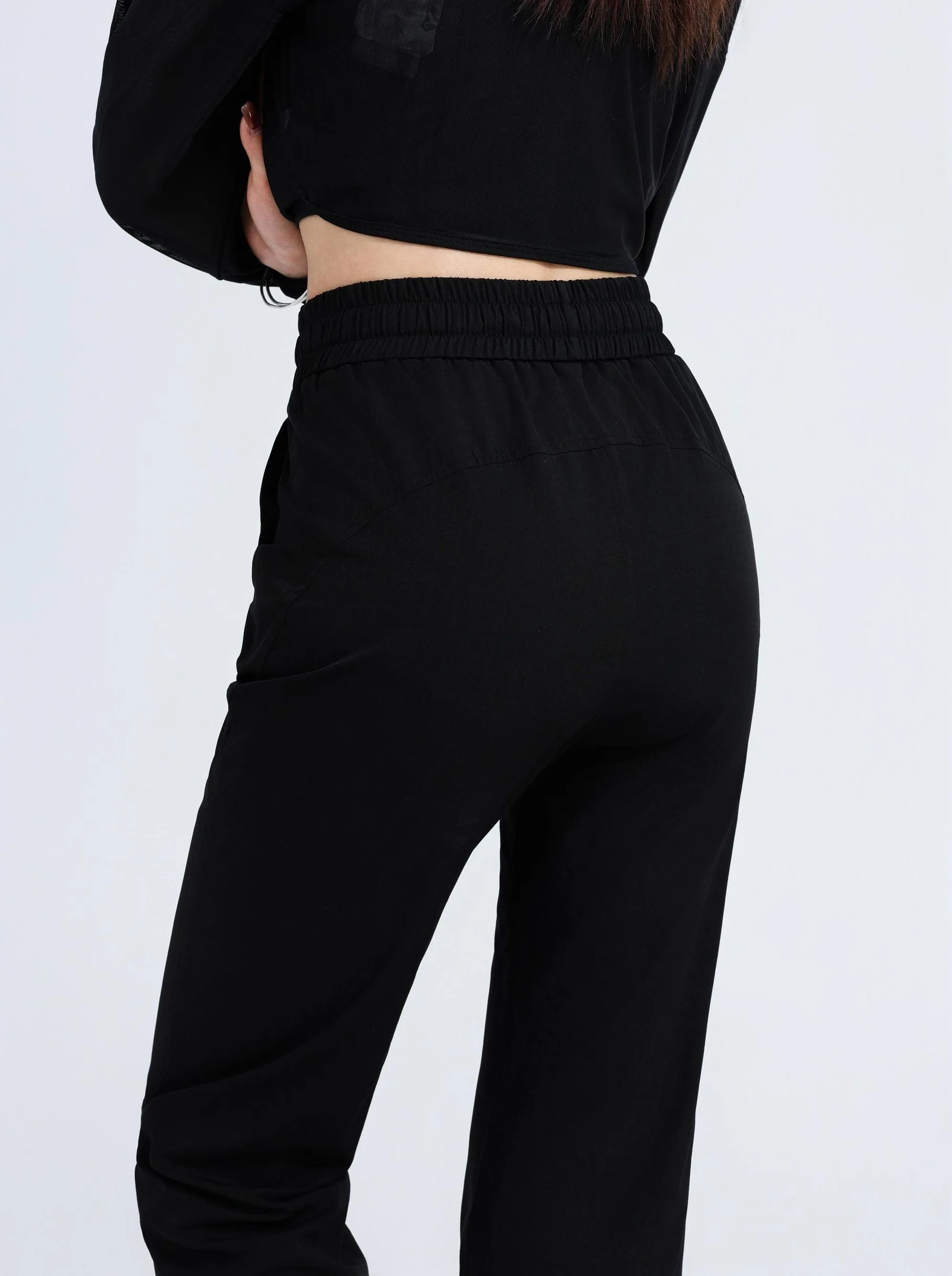 Casual and Lightweight Mid-waisted Straight Leg Trousers for Women