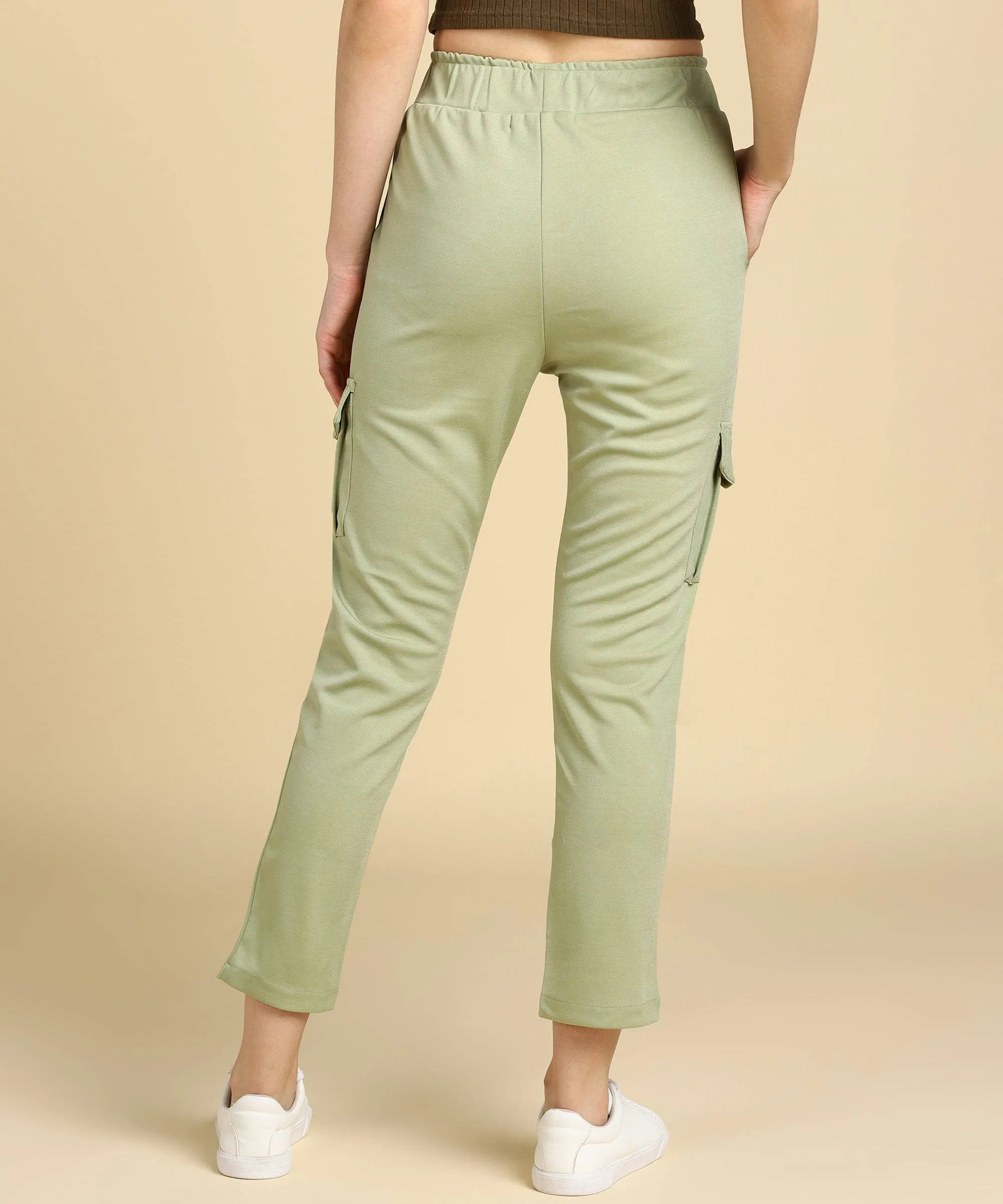 Casual High Waist Tapered Cargo Pants