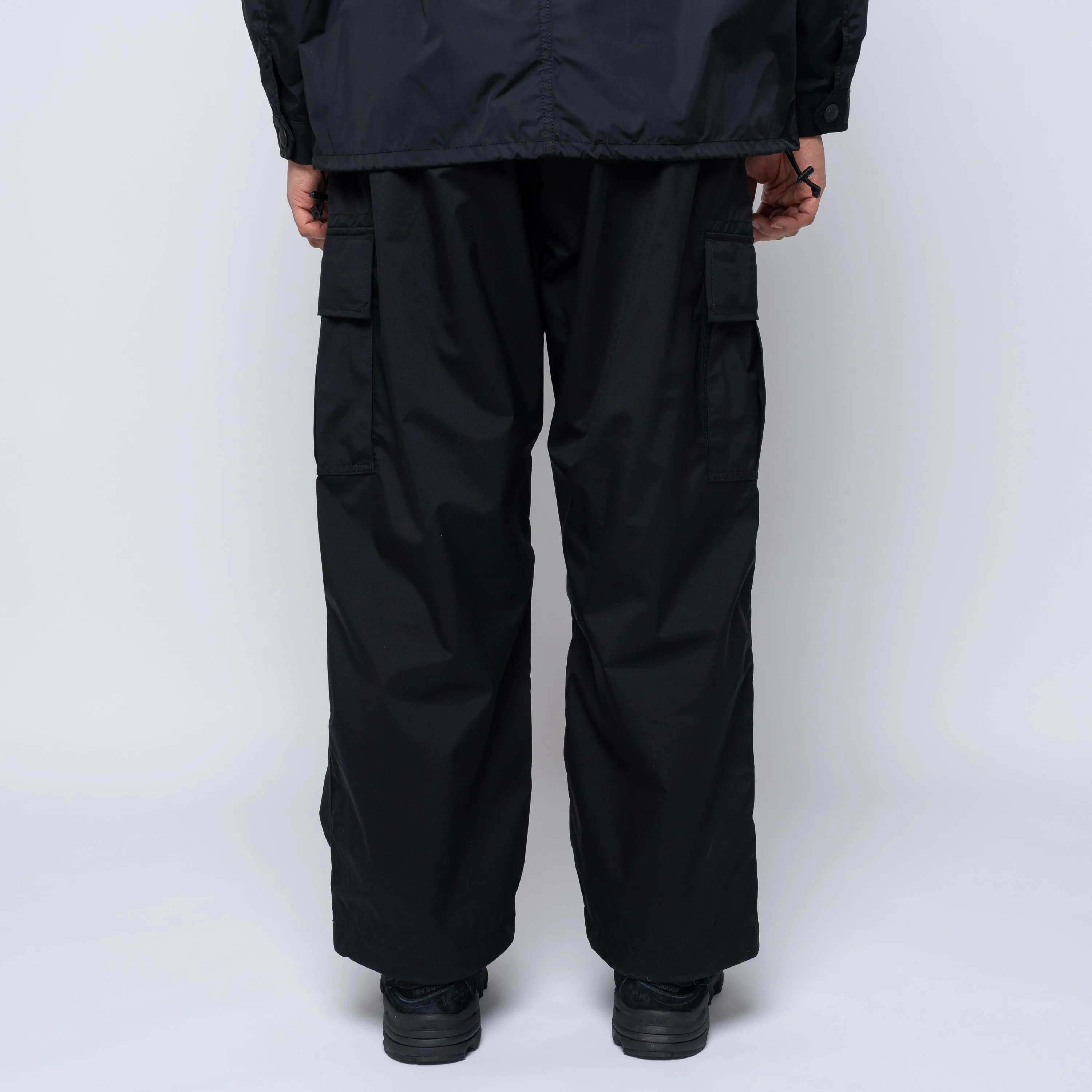 CdGH Nylon Wide Cargo Pants Black HO-P004-051